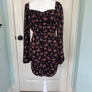 NWT Cotton Candy LA floral gathered backless dress